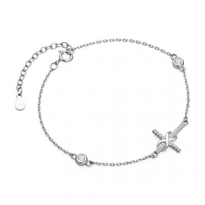 Bratara argint cu infinit si cruciulita cu pietre DiAmanti Z1678BR_W-DIA (Argint 925‰ 1,9 g.) Bratara argint cu infinit si cruciulita cu pietre DiAmanti Z1678BR_W-DIA (Argint 925‰ 1,9 g.)